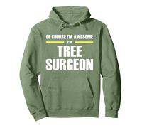 The Original Awesome Tree Surgeon Pullover Hoodie, Adult Unisex, Sage Green, Small