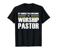 The Original Awesome Worship Pastor Value Graphic T-Shirt, Men, Black, M