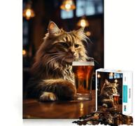 The Original Beer Cat II Jigsaw Puzzles for Adults1000 Pieces Boost Memory Soothing Fun Premium Cut Thoughtful Gift (50x75cm)