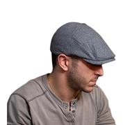 The Original Boston Scally Cap - Solid 5 Panel - Grey, Medium/Large (58cm)