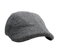 The Original Boston Scally Cap - The Dubliner Newsboy Flat Cap - 6 Panel Cotton Fitted Hat for Men - Black, Charcoal, XXL