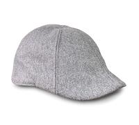 The Original Boston Scally Cap - The Kenmore Mens Flat Hat - Six Panel Newsboy Cap for Men - Grey, Allston Grey & Grey Brim, XXL