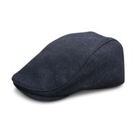 The Original Boston Scally Cap - The Neighborhood Mens Flat Hat - Single Panel Newsboy Cap for Men - Black, Coolidge Black, M-L