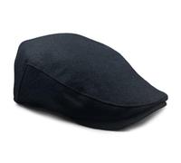 The Original Boston Scally Cap - The Pub Mens Flat Hat - 90 Degree Seam Newsboy Cap for Men - Black, Black, XL
