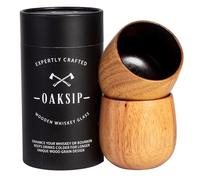 The Original Charred Wooden Bourbon Drinking Glass Bourbon Gifts for Men | Whiskey Glasses For Dad | Great Whiskey Gifts for Men Who Have Everything | Perfect Presents For Boyfriend or Dad (2 Pack)