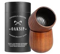 The Original Charred Wooden Bourbon Drinking Glass Bourbon Gifts for Men | Whiskey Glasses For Dad | Great Whiskey Gifts for Men Who Have Everything | Perfect Presents For Boyfriend or Dad (2 Pack)