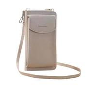 The Original Clutch Wallet Trendy Mobile Phone Bag Korean Fashion Large Capacity Double Layer Wallet Multi Functional Women's Crossbody Bag Men's Leather Wallet (Grey, One Size)