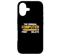 The Original Computer Humor Graphic Print-Delete Pencil Case for iPhone 17