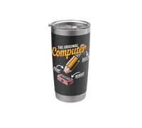 The Original Computer is Pencil Sarcastic Tech Print Delete Stainless Steel Insulated Tumbler