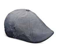 The Original Cool Air Boston Scally Cap - Breathable Newsboy Flat Cap - 8 Panel Fitted Hat for Men, Dark Grey, S