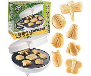 The Original Creepy Crawly Bug Waffle Maker,Make 7 Fun Different Insect Shaped Pancakes Including a Beetle, Bee & More- Electric Non-stick Waffler, Summer Fun Gift Breakfast Treat for Kids