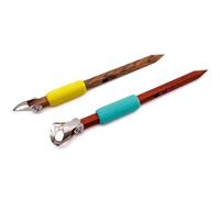 The Original DiamondCore Tools: 2-Pack Pottery Carving Tool Set ‚ P1 & X2, Clay Sculpting, Ceramic Trimming, Sgraffito, Fluting (Set 1)