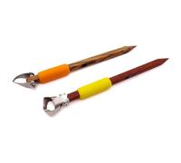 The Original DiamondCore Tools: 2-Pack Pottery Carving Tool Set ‚ P11 & X1, Clay Sculpting, Wide Groove Fluting, Ceramic Trimming, Sgraffito (Set 3)