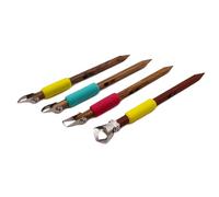 The Original DiamondCore Tools: 4-Pack Pottery Carving Tool Set ‚ P1, P2, P5, X1, Clay Carving, Ceramic Sculpting, Sgraffito, Relief Fluting (Set 1)
