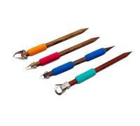 The Original DiamondCore Tools: 4-Pack Pottery Carving Tool Set ‚ P11, P19, FP1, X2, Clay Carving, Ceramic Sculpting, Sgraffito, Relief Fluting (Set 2)