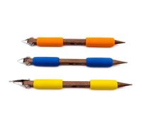 The Original DiamondCore Tools Fine Point Set 5 (FP0, FP1, FP4): Fine Line 3-Piece Pottery Carving Tool Set for Sgraffito, Portrait Detail and Ceramic Surface Design