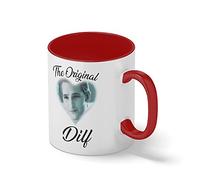 The Original DILF Carlisle Cullen Twilight Saga Merch White Coffee Mug with Red Rim & Handle