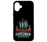 THE ORIGINAL EXPLORER JOURNEY Viking Ship Vintage Case for iPhone 16 Plus