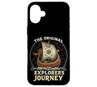 THE ORIGINAL EXPLORER'S JOURNEY Vintage Viking Ship Case for iPhone 16 Plus