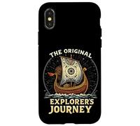 THE ORIGINAL EXPLORER'S JOURNEY Vintage Viking Ship Case for iPhone X/XS