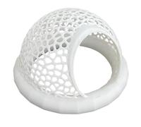 The Original - Fish Tank Accessories, Swim-Through Hideout Ornament for and, Aquarium Decoration with Holder - Design (Baby Blue, Large) Gkp566 (White, 10X5.6cm)