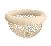 The Original - Fish Tank Accessories, Swim-Through Hideout Ornament for and, Aquarium Decoration with Holder - Design (Baby Blue, Large) YzM845 (Beige, 10X5.6cm)