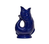 The Original Gluggle Jug - Cobalt Blue Glug Jug in XL, 28cm 1.4L - Gug Glug Fish Shaped Jug - Decorative Glugging Water, Cocktail, Wine & Gin Pitcher, Decanter or Vase - Hand Made in Britain