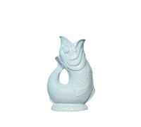 The Original Gluggle Jug - Eau de Nil Glug Jug in L, 22cm 0.6L - Gug Glug Fish Shaped Jug - Decorative Glugging Water, Cocktail, Wine & Gin Pitcher, Decanter or Vase - Hand Made in Britain