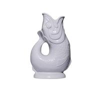 The Original Gluggle Jug - XL Oyster Grey - Glug Glug Fish Shaped Jug - Decorative Glugging Cocktail, Water, Wine & Gin Pitcher, Decanter or Vase - Hand Made in Britain