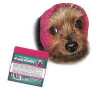 The Original Happy Hoodie for Dogs & Cats - Since 2008 - The Grooming and Force Drying Miracle Tool for Anxiety Relief & Calming Dogs (Small, Pink)