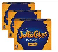 The Original Jaffa Cakes Twin pack, Light Sponge Cakes with Dark Crackly Chocolate coated and a Tangy Orangey Centre, Sweet Snack for Tea Time, Lunch Boxes and Sharing for all Ocassions (54 Cakes)