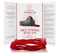 The Original Kabbalah Red String, Handmade and Blessed in The Holy Land, 100% Wool Strand, 60" Long for up to 7 Evil Eye Bracelets -incl. Prayer, Instructions & SOA