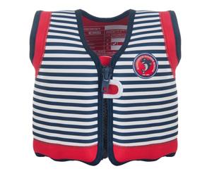 The Original Konfidence Children's Swim Jacket, Multicoloured (Hamptons Navy Stripe), 4-5 years