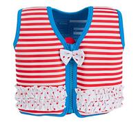 The Original Konfidence Children's Swim Jacket, Multicoloured (Marthas Red Stripe & Frills), 4-5 years