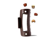 The Original Mello Charm Cloud Clip Hair Claw Clip Squishy Claw Clip Made in Korea Patent Pending 30021976 (Medium Dark Brown Clip, 4 Charms)