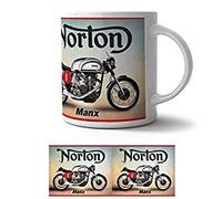 The Original Metal Sign Co Retro Art Mug Norton Manx Motorcycle