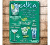 The Original Metal Sign Company VODKA COCKTAILS MINI METAL SIGN