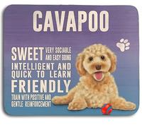 The Original Metal Sign Mouse Mat - Dog Characteristics: Cavapoo