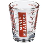 The Original Mini Measure, 20-Incremental Measurements Multi-Purpose Liquid and Dry Measuring Shot Glass, Red