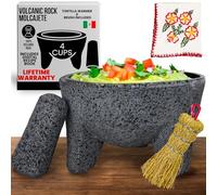 The Original Molcajete Mexicano Bowl Handmade of Authentic Lava Rock in Mexico - Molcajete de Piedra volcanica - Mexican Volcanic Mortar Pestle - Authentic Lava Rock