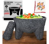 The Original Molcajete Mexicano Bowl Handmade of Authentic Lava Rock in Mexico - Molcajete de Piedra volcanica - Mexican Volcanic Mortar Pestle - Authentic Lava Rock