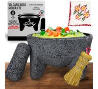 The Original Molcajete Mexicano Bowl Handmade of Authentic Lava Rock in Mexico - Molcajete de Piedra volcanica - Mexican Volcanic Mortar Pestle - Authentic Lava Rock