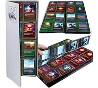 The Original Monster Tower Card Album- 20 Side Loading 8-Pocket Pages Per TCG Binder- Holds Up to 320 Sleeved Trading Cards- Matte White- Compatible with Yugioh, Pokemon, MTG Magic the Gathering Cards