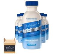 The Original Nurishment Milk Drink Hight Protein - Price Marked Bottles - 4 Flavours Variety Pack (Vanilla, Strawberry, Chocolate & Banana) 330ml Pack of 6 (Pack of 6, Vanilla Flavour)