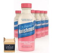 The Original Nurishment Strawberry Flavour Milk Drink High Protein Price Marked Bottles - 330ml Pack of 6