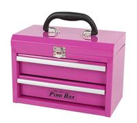 The Original Pink Box 11-Inch 2-Drawer Portable Micro Toolbox, Pink