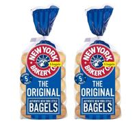 The Original Plain Bagels New Yorks Bakery Co 2x5 Pack (2x5 Bagels)