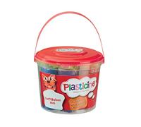 The Original Plasticine, FunTubulous Mini, Original Modelling Clay, Soft and Non-Hardening, Includes 7 Mini Bumper Sticks of Plasticine in Plastic Bucket with Carry Handle, Suitable for Ages 3+