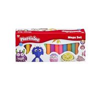 The Original Plasticine, Mega Refill Set - 16 Colours of Modelling Clay with Sculpting Tool & Instructions - Reusable, Non-Hardening Craft Fun - Creative Play for Kids Ages 3+ - Mess-Free Clay Kit