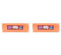 The Original Plasticine, One Colour Slab 400g - Fluro Orange, Modelling Clay for Professional Animators and Model Makers, Easy to Shape and Mould, Make Sculptures, Models and Stop-Motion Animations